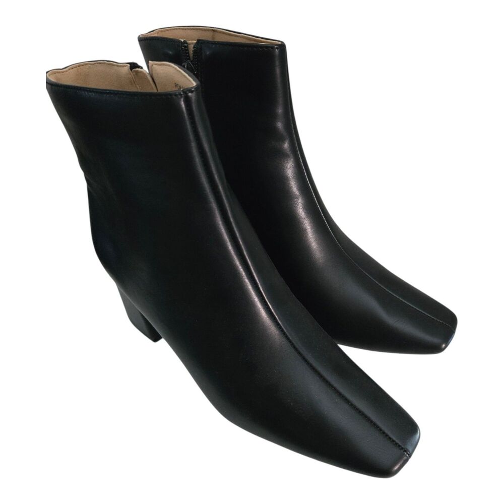 Journee Collection Boots Womens Size 8.5 Black Dressy Side Zipper 3" Heels NEW